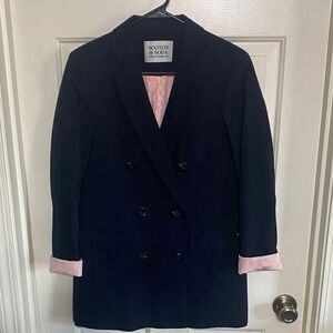 Scotch & Soda Women's Dark Blue Blazer with Soft Pink Accents NWOT